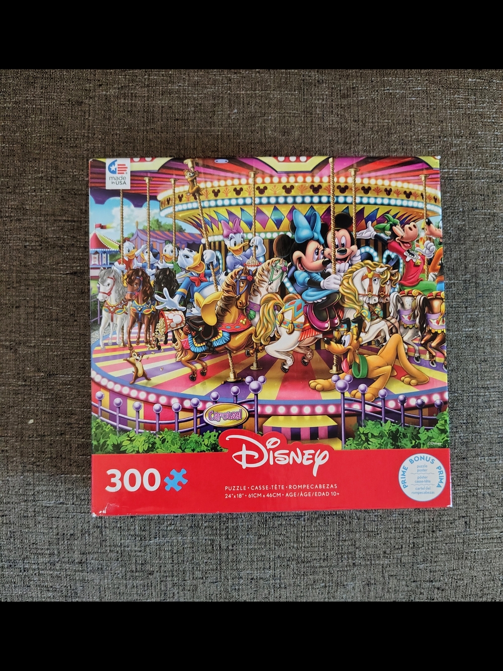 Disney Carousel 300-Piece Puzzle - Red, Yellow, Blue, Green, Pink